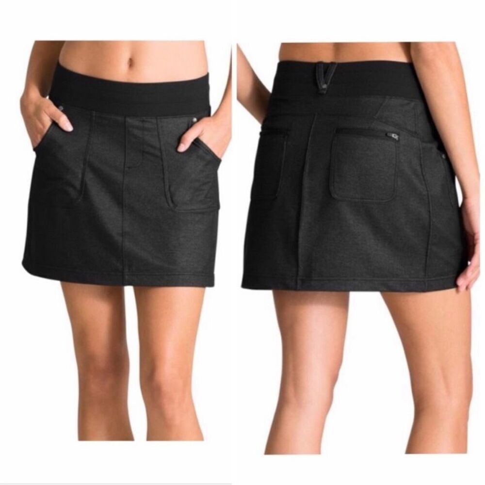 Athleta North Peak Black “Denim” Skort Skirt Size XSP
